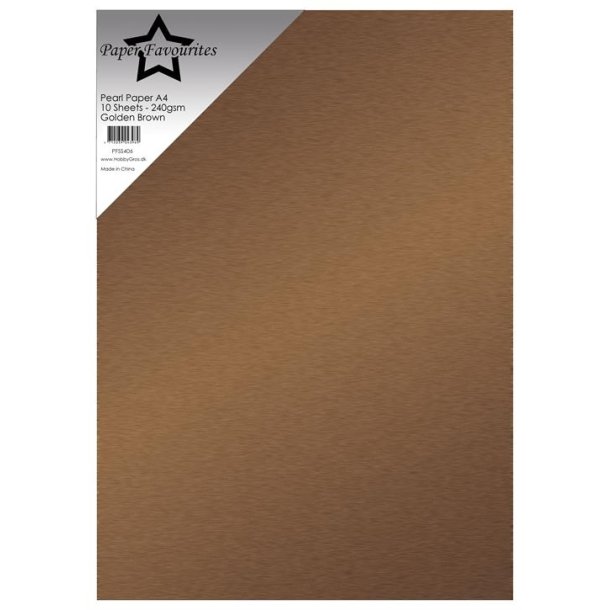 Paper Favourites  Pearl Paper Golden brown A4 2 sidet 240g