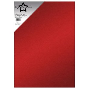 Paper Favourites  Pearl Paper Orient red 2 sidet 240g