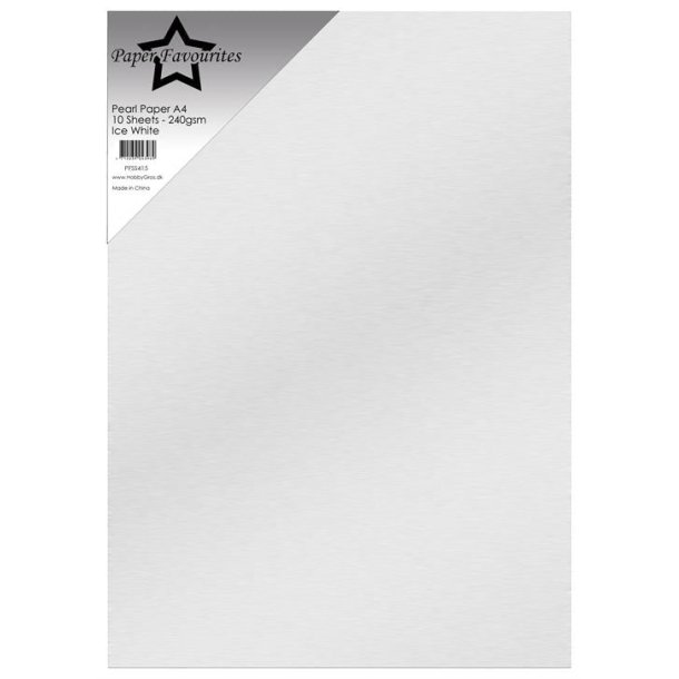 Paper Favourites  Pearl Paper Ice White A4 2 sidet 240g