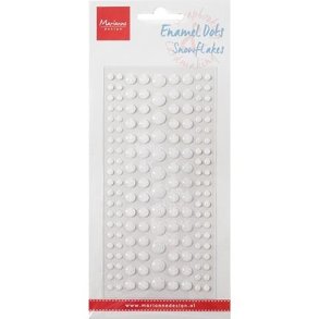 Marianne Design Enamel Dots Snowflakes med glitter 156 stk