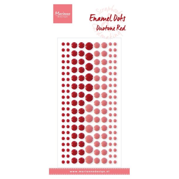 Marianne Design Enamel dots Duotone red 156 stk
