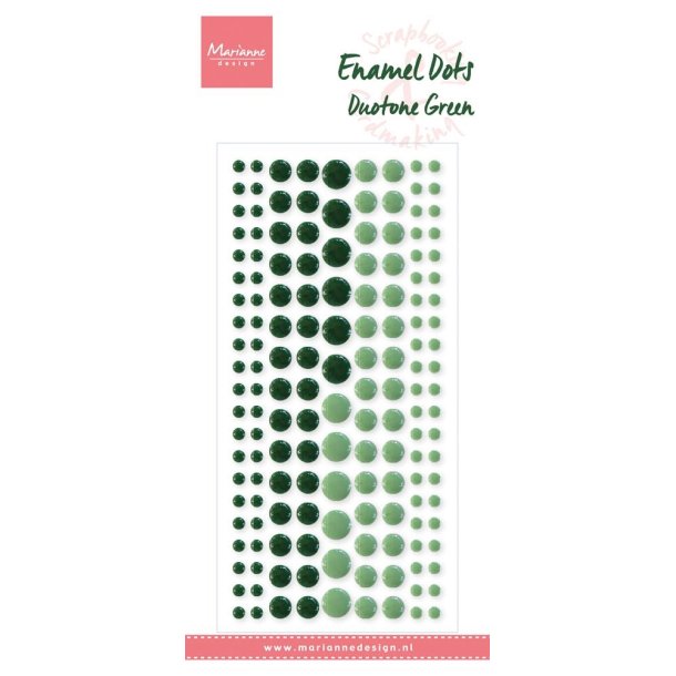 Marianne Design Enamel dots Duotone green 156 stk