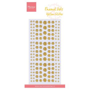 Marianne Design Enamel dots Yellow glitter 156stk