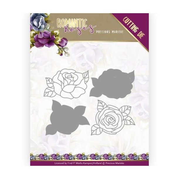  Precious Marieke die Roser med baggrund 10x7,3cm