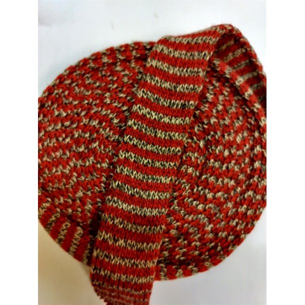 R�d-brunmeleret stribet 8cm tubestrik 1m