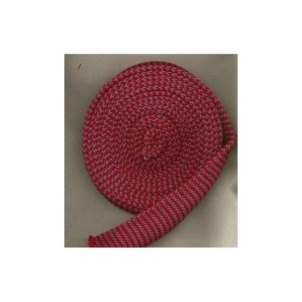 R�d-gr� stribet 8cm tubestrik 1m