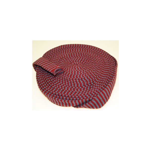 R�d-gr� meleret stribet 6cm tubestik 1m