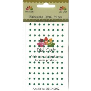  Dixi Craft Rhinsten julegr�n 3 mm 96 stk