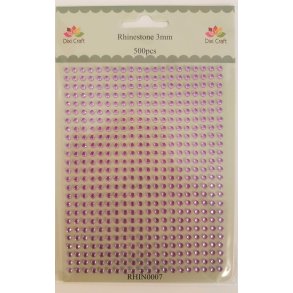  Dixi Craft  Rhinsten Lys lilla 3mm 500 stk
