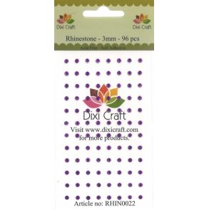Dixi Craft Rhinsten lilla 3mm 96 stk 