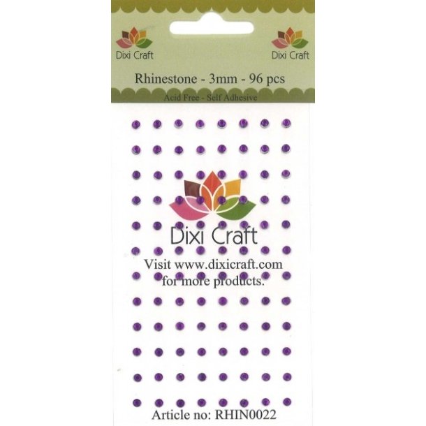 Dixi Craft Rhinsten lilla 3mm 96 stk 