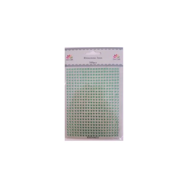  Dixi Craft Rhinsten m�rk limegr�n 3 mm 500 stk