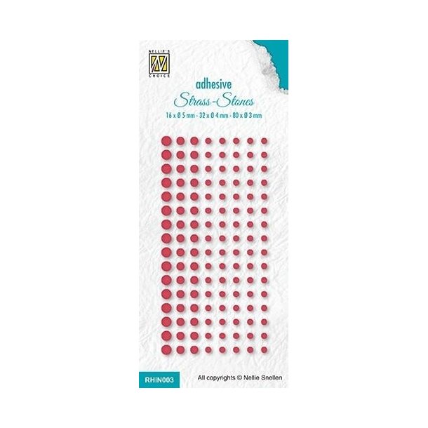  NS Rhinestone Christmas red 80x3mm, 32x4mm, 16x5mm