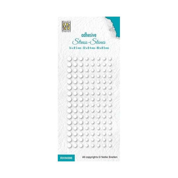 NS Rhinestones White 80x3mm, 32x4mm, 16x5mm