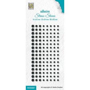 NS Rhinestones Black 80x�3mm, 32x�4mm, 16x�5mm