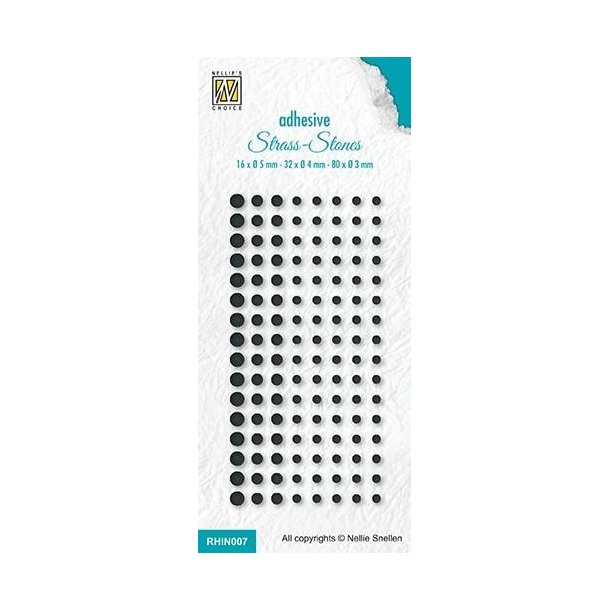 NS Rhinestones Black 80x�3mm, 32x�4mm, 16x�5mm