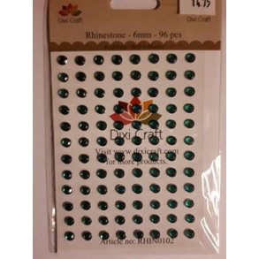 Dixi Craft Rhinsten m�rkegr�n 6 mm 96 stk