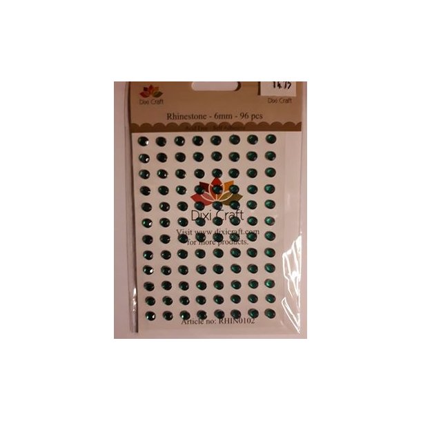 Dixi Craft Rhinsten m�rkegr�n 6 mm 96 stk