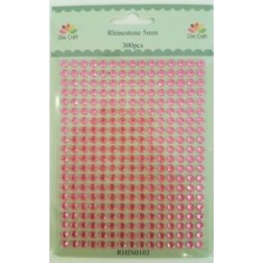  Dixi Craft Rhinsten pink 5mm 300 stk 
