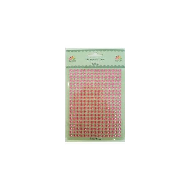  Dixi Craft Rhinsten pink 5mm 300 stk 