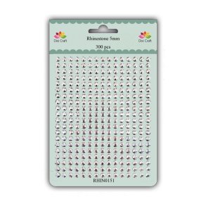  Dixi Craft Rhinsten Shiny Silver 5mm 300 stk