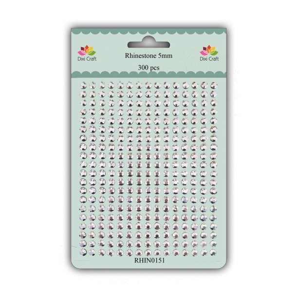  Dixi Craft Rhinsten Shiny Silver 5mm 300 stk