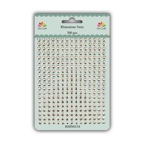  Dixi Craft Rhinsten Shiny Gold 5 mm 300 stk