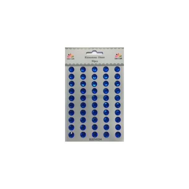 Dixi Craft Rhinsten m�rke bl� 10 mm 50 stk 