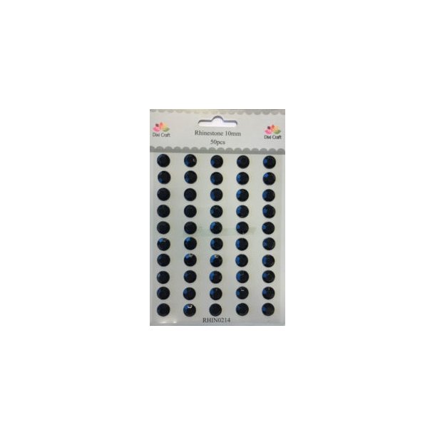 Dixi Craft Rhinsten sort 10 mm 50 stk 