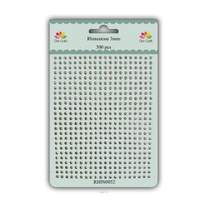 Dixi Craft Rhinsten Antique silver 3mm 500 stk