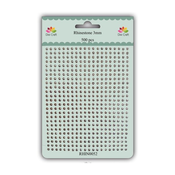  Dixi Craft Rhinsten Antique silver 3mm 500 stk