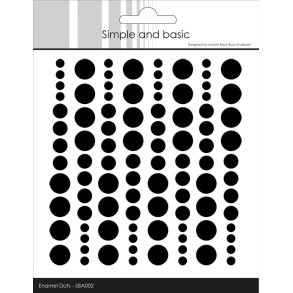  Simple and Basic Enamel Dots Jet Black 4-6-8mm 96 stk