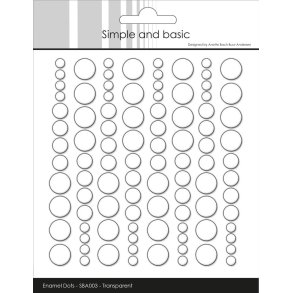  Simple and Basic Enamel Dots Clear Water Transparnt 4-6-8mm 96 stk