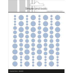  Simple and Basic Enamel Dots Pigeon blue 4-6-8mm 96 stk