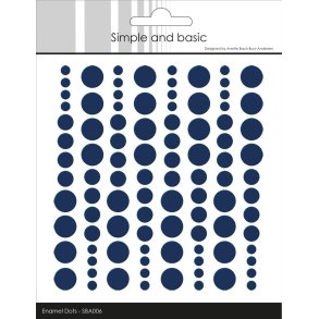  Simple and Basic Enamel Dots Dark Blue 4-6-8mm 96 stk