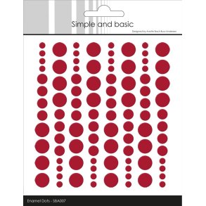  Simple and Basic Enamel Dots Chili red 4-6-8mm 96 stk