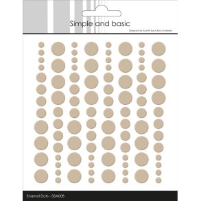  Simple and Basic Enamel Dots Baileys Brown 4-6-8mm 96 stk