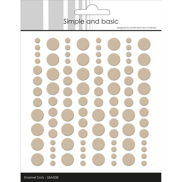  Simple and Basic Enamel Dots Baileys Brown 4-6-8mm 96 stk