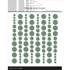  Simpel and Basic enamel dots Eucaluptus 4,6,8mm 96 stk