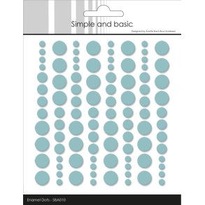  Simple and Basic enamel dots mint 4,6,8mm 96 stk