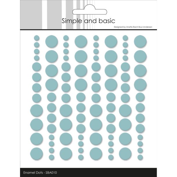  Simple and Basic enamel dots mint 4,6,8mm 96 stk