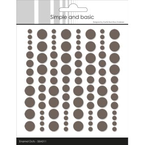  Simple and Basic enamel dots Warm grey 4,6,8mm 96 stk