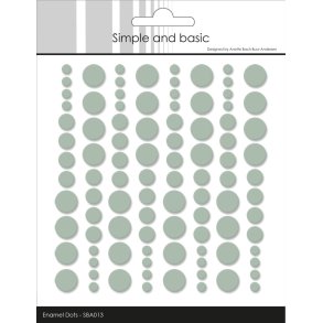  Simple and Basic Enamel dots Sage 4,6,8mm p6 stk