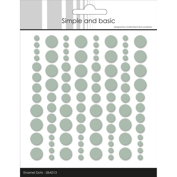  Simple and Basic Enamel dots Sage 4,6,8mm p6 stk