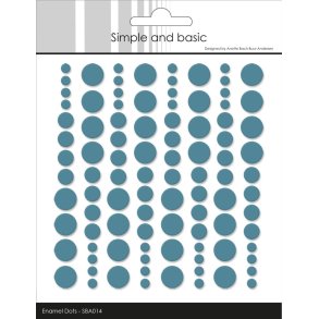 Simple and Basic enamel Dots Aqua 4,6,8mm 96stk