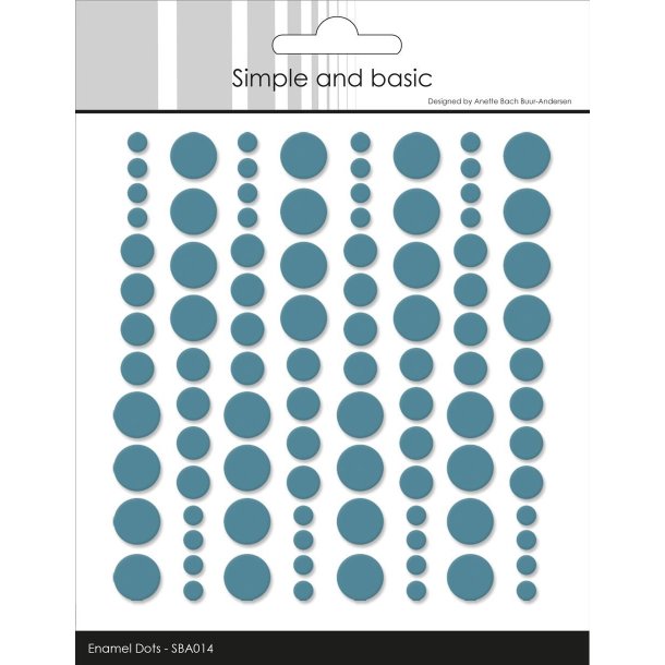 Simple and Basic enamel Dots Aqua 4,6,8mm 96stk