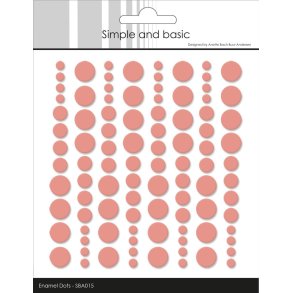 Simple and Basic Enamel dots Fresh peach 4,6,8mm 96stk