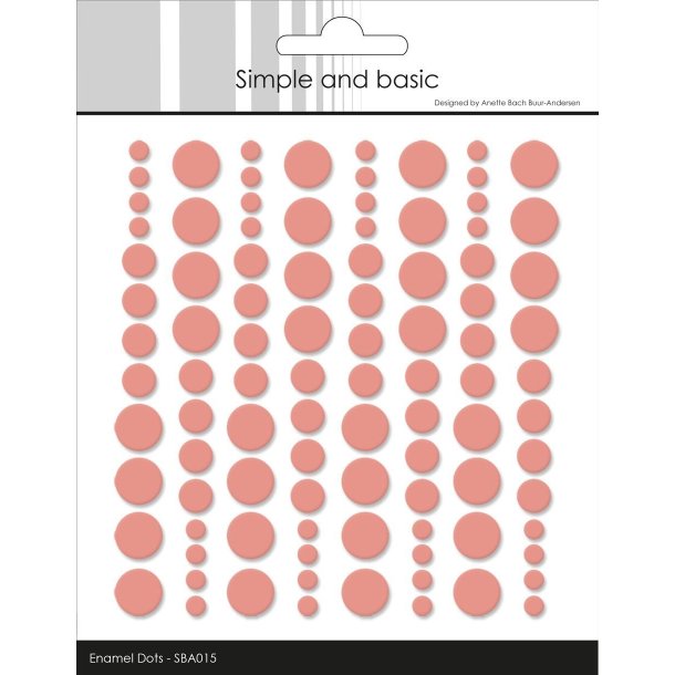 Simple and Basic Enamel dots Fresh peach 4,6,8mm 96stk
