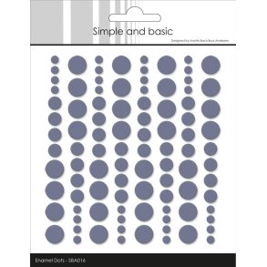  Simple and Basic Enamel dots Eggelant 4,6,8mm 96stk