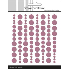  Simple and Basic Enamel dots Old rose 4,6,8mm 96stk